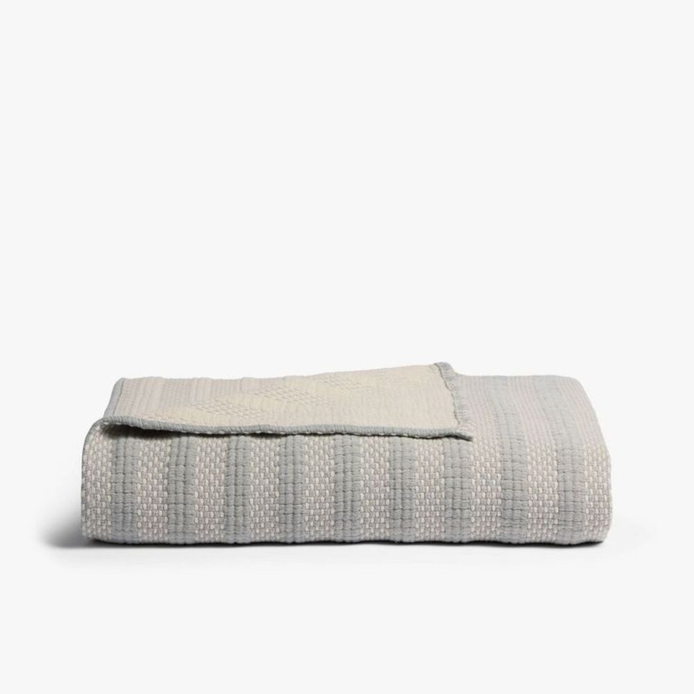 Parachute - Desert Stripe Bed Blanket Queen/King Cove - Parach Blue